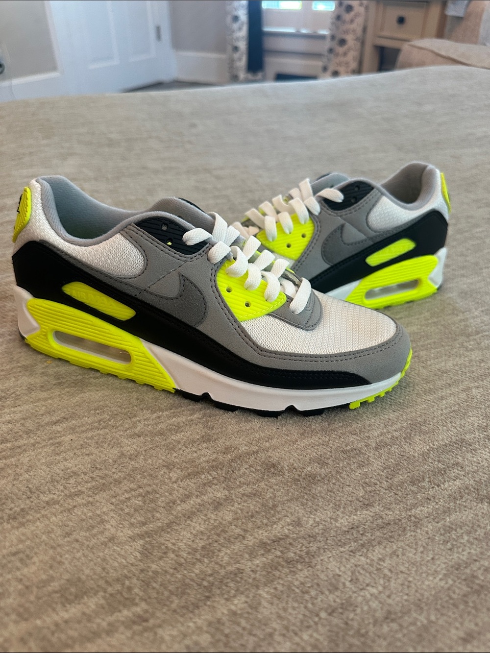 Nike Air Max 90 in Gray, Black and Volt
